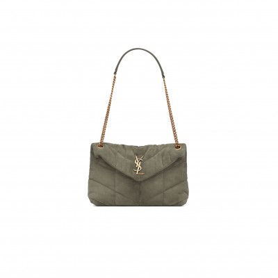 YSL PUFFER SMALL IN SUEDE 577476 (29*17*11cm)